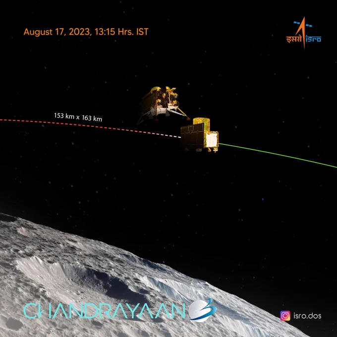 Chandrayaan lander seperate